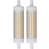 Haofy 2 Lampadine a LED R7S, 118 Mm, Dimmerabili, 15 W, 154 LED, Lampadina per Camera da Letto Notturna (Luce calda)