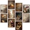 Benjia Set di 10 Poster Autunno 20x25cm - Stampe Rétro con Paesaggi e Simboli Autunnali, Decorazioni Murali per Soggiorno Camera Letto Ufficio, Cartoncino 300g Alta Qualità (Senza Cornice) 2601