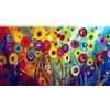 Generic Kit per pittura con diamanti quadrati 5D con fiori astratti per adulti | Kit artistico con diamanti quadrati con fiore astratto per adulti e principianti, ideale per rilassanti artigianato fai da te