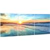 burkfeeg 3 Pezzi Quadri Spiaggia Tramonto Stampe Su Tela, Moderni 30x40cm | Quadri Soggiorno su Tela Quadri Moderni Camera da letto Soggiorno Decorazioni murale