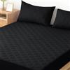 Ystyle Coprimaterasso Matrimoniale Impermeabile 160 X 190 CM, Elastica Coprimaterasso Antiacaro Antigraffio, Copri Materasso Con Angoli Anallergico, Proteggi Materasso Lavabile, Nero