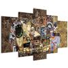 murando - Quadri Moderni per Soggiorno, Gustav Klimt, 200x100 cm | Chiodi Inclusi, 5 Pezzi, Quadro Moderno, Canvas con Struttura, Componibili, Resistenti Allo Sbiadimento, Produzione Europea