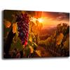 Printerland Quadro Moderno VINO VIGNA TRAMONTO Quadri moderni Cucina Ristorante PUB su tela da Parete XXL grande Stampa su tela canvas Sala Pranzo Decorazione Murale muro Arredo (30x40 cm, 10)