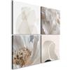 murando - Set di Quadri Moderni Soggiorno Grandi, Floreale Astratta 80x80cm | (4 pz. 40x40 cm ognuno), Quadro Moderno, Stampa su Tela, Componibili, Resistenti Allo Sbiadimento, Produzione Europea
