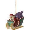 Enesco Jim Shore TWAS The Night Santa in slitta, ornamento