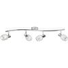 Philips Deltoid Lampada con Faretti a Spirale, 4 Luci Orientabili, senza Lampadina, Cromato
