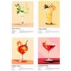 Korechain Set 4 Poster Vintage Cocktail 20x30cm Poster Arte da Parete Quadro Cucina Decorazione Casa Poster Aesthetic Stampa su Tela Quadro per Soggiorno Limoncello Senza Cornice