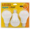 Beghelli - LITELED6 Lampadine Led E27 Luce Calda, Blister Pack 3x, Lampadina Led a Goccia 13W, 1400lm, 3000K