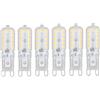 Fdit 6 Lampadine a LED G9, 5 W, Copertura Trasparente, Lampadina Dimmerabile, Lampada da Soffitto, Lampada da Parete, Adatta per la Sostituzione della Lampadina (Bianco naturale 220-240 V)