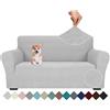 Ystyle Elasticizzato Copridivano 2 Posti Con Braccioli, Grigio Argento | Universale Fodera Divano, Copridivani Antigraffio Gatto Antiscivolo Antimacchia, Moderno Sofa Cover Lavabile
