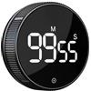 Blue Snail BlueSnail Cucina Timer con LED Digital Display Smart Efficana per Home Classroom Palestra Ufficio, Volume e Luminosità Regolabile Timer di produttività (Pyramid Black)