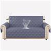 Ystyle Copridivano 2 Posti Con Braccioli Universale, Blu Grigio | Copridivani Trapuntato Con Tasche, Copridivano Antigraffio Gatto Cani, Copri Divano Salvadivano Antimacchia Antiscivolo