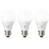 Nedis WIFILW31WTE27 Smart Wi-Fi E27 LED Lampadina 3-Pezzi Set, Caldo Bianco