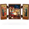 NKlaus - Nascita di Gesù Cristo - Icona cristiana di Natale - Rozhdestvo Hristovo - Altare itinerante in legno 36169