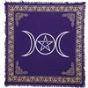 INDIAN CONSIGNERS Pentagramma tripla luna viola Tovaglia d'altare Stregoneria Stregoneria Tovaglia Alter Sacra Copritavolo Spirituale Sillabare Strega Diffusione dei Tarocchi 24