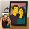 IDOR STORE Ritratto Personalizzato Stile Simpson Da Foto a Disegno con Cornice 13x18 cm Disegno Personalizzato Idea Regalo Divertente Sorprendi te stesso o una persona cara con un ritratto con Cornice