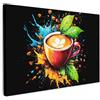 MuchoWow© Quadri Moderni Camera Da Letto Foto Quadro Con Cornice | 120x80 cm - Decorazioni Parete Soggiorno Stampa Su Tela Moderna Casa Salotto Poster Caffè - Graffiti - Bevanda - Astratto