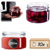 KADAX Set di 10 vasetti per marmellata da 250ml senza coperchio - ermetici, lavabili in lavastoviglie, ideali per marmellata, chutney, verdure sott'aceto, carne, paté e alimenti per bambini