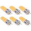 Tnfeeon Lampadina LED GY6.35, 5W COB, Luce Bianca Calda, 6 Pezzi, per Lampadari, Plafoniere, Lampade da Parete e Tavolo