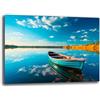 Printerland Quadri Moderni PAESAGGIO MARE BARCA Quadro moderno da Parete XXL grande Stampa su tela Canvas Decorazione Murale muro Soggiorno Arredo Camera da letto Cucina (10, 50x70 cm, Canvas intelaiato)