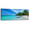 Lupia - Stampa su Tela Canvas World Tropical Paradise, 52x122 cm, Quadro Moderno Paesaggio Isola Tropicale, Telaio in Legno Ecologico, Vivaci Colori Artigianali, Made in Italy, Legno