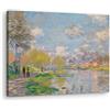 Artenor Quadro Monet Claude Primavera sulla Senna, 30 x 23 cm - Made in Italy, Quadri Moderni Soggiorno, Camera da Letto, Cucina, Poster da Parete, Decorazioni Casa