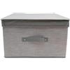 COSE DA CASA Scatola Porta Indumenti in Tessuto Organizer Armadio o Sottoletto Box 36x48H19 GRIGIO Richiudibile Salvaspazio Contenitore per Abiti e Biancheria