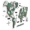Giallobus - Planisfero in Legno - Mappa del Mondo 3D - Legno MDF - 190L x 108.5l cm - 14 - Forest OVERLAY - Decorazione Parete - Legno MDF Multilivello - Soggiorno Ufficio Camera