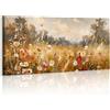 WENGTIAO Stampa su Tela Fiori Selvatici Colorati Fiore Con Cornice Grande | Quadro su Tela Pittura Floreale Astratta Quadri Moderni Quadro Moderno Soggiorno Camera da Letto Decorativo Parete 120x50 cm