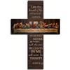 TTPSRY Crocifisso Decorativo Ultima Cena Legno Rustico Ornamento Religioso Parete Scrittura Biblica Artigianale Decorazione Casa