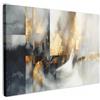 MuchoWow© Quadri Grandi Dimensioni Quadretti Da Parete Quadro Moderno | 120x80 cm - Camera Da Letto Stampa Foto Su Tela Soggiorno Cornice DecorazioniArte - Oro - Argento - Astratto