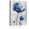 WENGTIAO Stampa su Tela Vintage Fiori Blu Con Cornice 40x60 cm | Quadro su Tela Pittura Floreale Astratta Quadri Moderni Soggiorno Casa Camera da Letto Pittura Decorazioni Parete