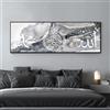 LYBOHO Quadro islamico con calligrafia araba, pittura su tela, decorazione islamica, decorazione islamica, senza cornice, 40 x 120 cm