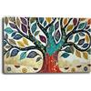 Printerland Quadro Moderno soggiorno ALBERO della VITA Astratto Quadri moderni da Parete grande Stampa su tela Canvas Decorazione Murale muro Arredo Camera letto Salone (4, 50x100 cm, Canvas intelaiato)