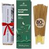 CALMVEDA Eucalipto Incenso Bastoncini Naturali - (80 Pezzi) Senza Carbone, realizzati con fiori riciclati | Aroma Fresco di Foresta Pluviale | Incensi Naturali Non Tossici per Meditazione e Relax