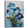 Printerland Quadro Moderno Soggiorno FIORI Primule Azzurro Blu Astratto Quadri moderni da Parete XXL grande Stampa su tela Canvas Decorazione Murale muro Arredo Camera da letto Cucina (12, 70x100 cm)