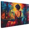 MuchoWow© Quadri Camera Da Letto Stampe Da Parete Quadro Su Tela Moderni | 60x40 cm - Decorazioni Murali Soggiorno Foto Quadretti Ingresso Casa Muro Vino - Donna - Atmosferico - Vivace
