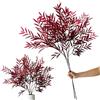 SNAIL GARDEN 2 Mazzi di Rami di Olive Artificiali Autunnali Rosso Intenso - Steli Lunghi 105cm, Piante Finte Autunno per Vasi, Decorazioni Autunno per Ringraziamento, Halloween, Centrotavola, Casa