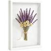 VIQIHEOE Cornice Portafoto Da Riempire 40 X 50 Cm Con Pannello Acrilico Trasparente E Profondità Di 3 Cm Per Bouquet Di Nozze, Opere D'Arte Fai Da Te, Colore Bianco