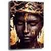 Printerland Quadro Etnico Moderno Arte Africana Donna Quadri moderni soggiorno da Parete XXL grande Stampa su tela Canvas Decorazione Murale muro Arredo Camera da letto Cucina (70x100 cm, 1)