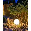 Trango Sfera da giardino IP65, diametro 30 cm, bianco opaco, 300 W, pietra luminosa, con cavo IP44 da 5 metri, con 1 attacco E27, lampada a sfera, lampada da giardino, sfera luminosa, lampada da