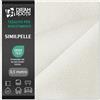 DreamRoots Ecopelle al Metro per Tappezzeria, Bianco, 0.5 m | Similpelle / pelle sintetica al metro, per rivestire divani, sedie, testiera, 650 g/m², 140 cm, morbida, OEKO-TEX
