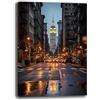 Printerland Quadro Moderno Empire State Building NEW YORK Quadri moderni soggiorno da Parete XXL grande Stampa su tela Canvas Decorazione Murale muro Arredo Camera da letto Cucina B&B Hotel (5, 50x70 cm)