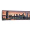 ARTTOR Stampe da Parete Moderne 160x50 cm Quadro su Tela Architettura Città - 4048 | New York Ponte Notte Quadro Decorativo XXL 1 pezzo Soggiorno Camera da Letto Arte da Parete Decorazione da Parete ARTTOR