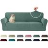 Ystyle Copridivano 3 Posti con Braccioli(180-230cm), Copri Divano Antigraffio Gatto, Copripoltrona Elasticizzato Antiscivolo Antimacchia, Moderno Sofa Cover Lavabili, Verde Chiaro