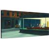 Generico Edward Hopper - I nottambuli (Nighthawks) - stampa su tela con telaio in legno - 80x40 cm