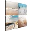 murando - Set di Quadri Moderni Soggiorno, Paesaggio Spiaggia Dune, 40x40 | (4 pz. 20x20 cm ognuno), Quadro Moderno, Canvas con Struttura, Componibili, Resistenti Allo Sbiadimento, Produzione Europea