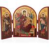 NKlaus Madre di Dio Tutti i Re icona trittico in legno 25x16cm cristiano 11310