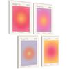mojoliving Aura Poster Set Immagini Body Mind Soul Heart Aestetica Preppy Room Decor Y2K Legge di Attrazione Manifestazione (Aura Angel No, Set di Poster 4 x A4 (21 x 30 cm))