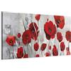 murando - Quadro Moderno per Soggiorno Grandi, Fiori Papavero, 90x30 cm | Chiodi Inclusi, 1 Pezzo, Murale Arte, Stampe da Parete, Resistenti Allo Sbiadimento, Produzione Europea